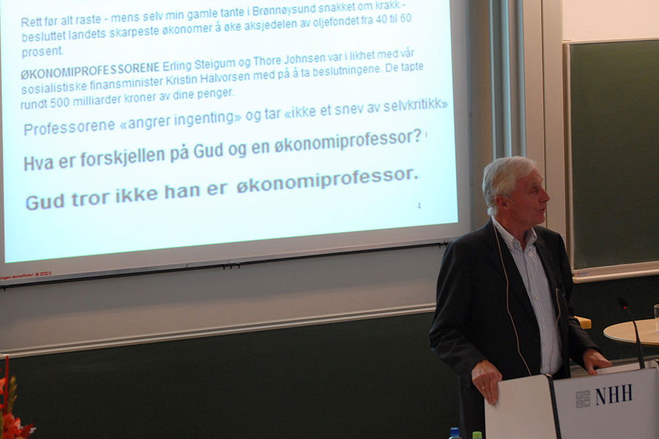 Thore Johnsen, Lehmkuhl conference 2010. Archive Photo: Hallvard Lyssand