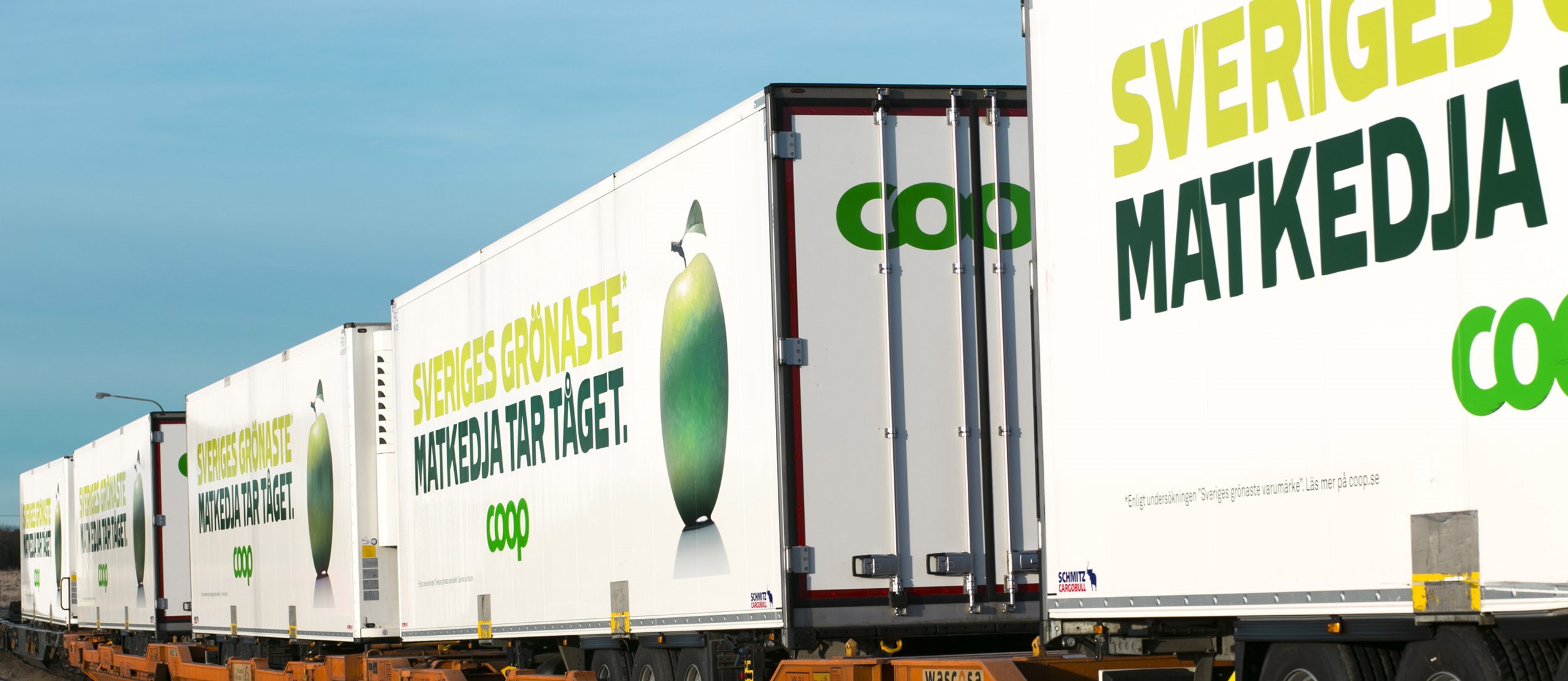 Coop trailers sent by rail. Photo: Coop press photo