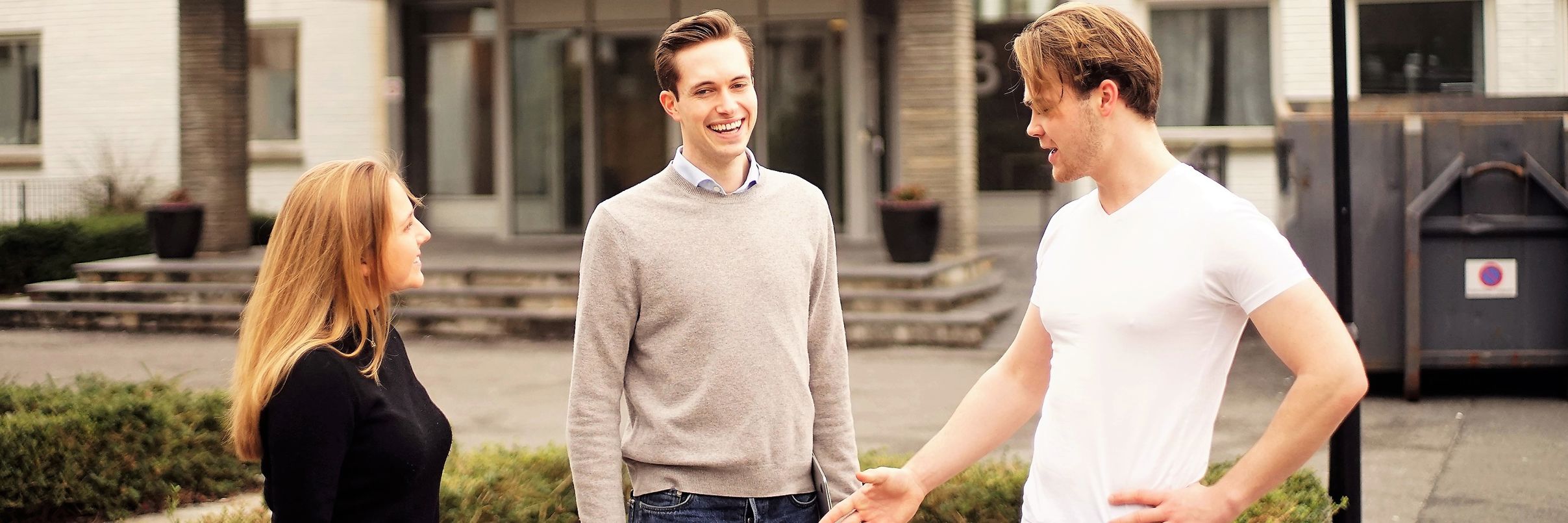 Nicolas Drange og medstudenter.
