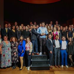 A group of CEMS students and staff at the CEMS Nordic Forum 2025 at NHH in Bergen.