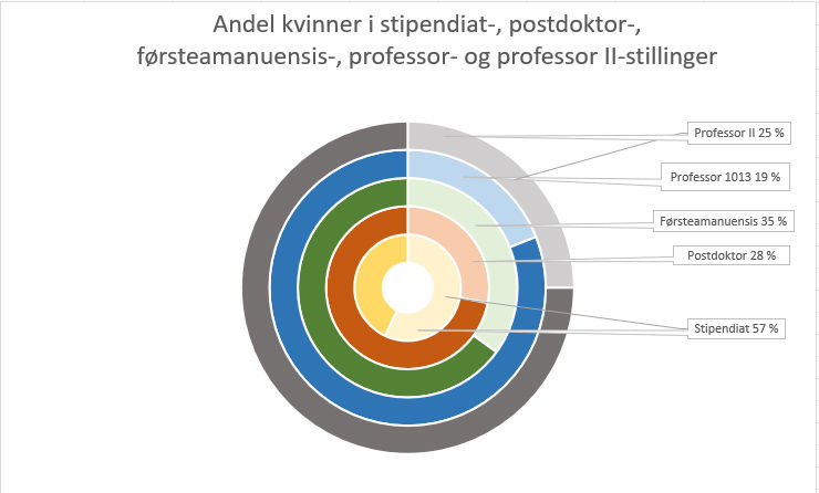kvinner i vitenskapelige stillinger ved NHH. Illustrasjon