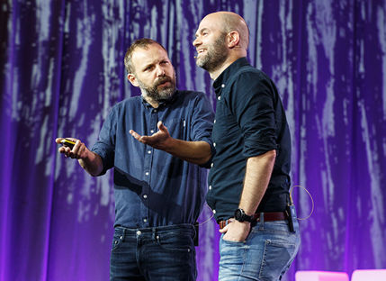 Lars Jacob Tynes Pedersen og Sveinung Jørgensen. Arkivfoto