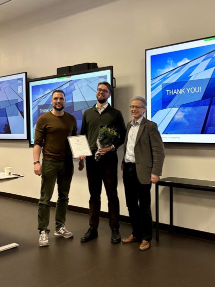 WON: Odin Alnæs (26) climbed all the way to the top with his master's thesis on inheritance.