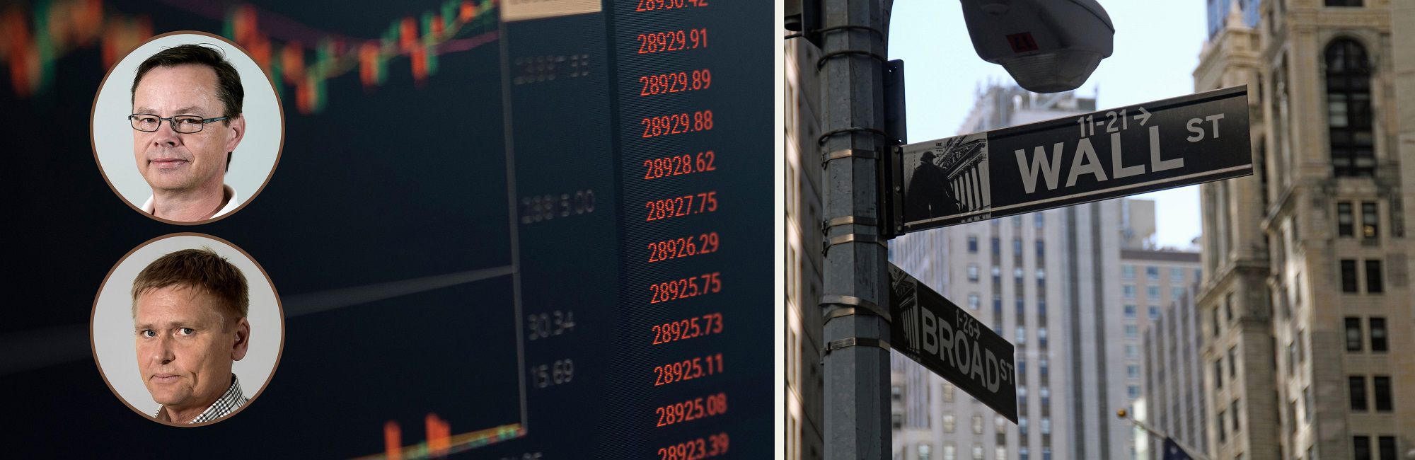 Professor Petter Bjerksund and Professor Emeritus Gunnar Stensland. Wall street_ pxhere.com 