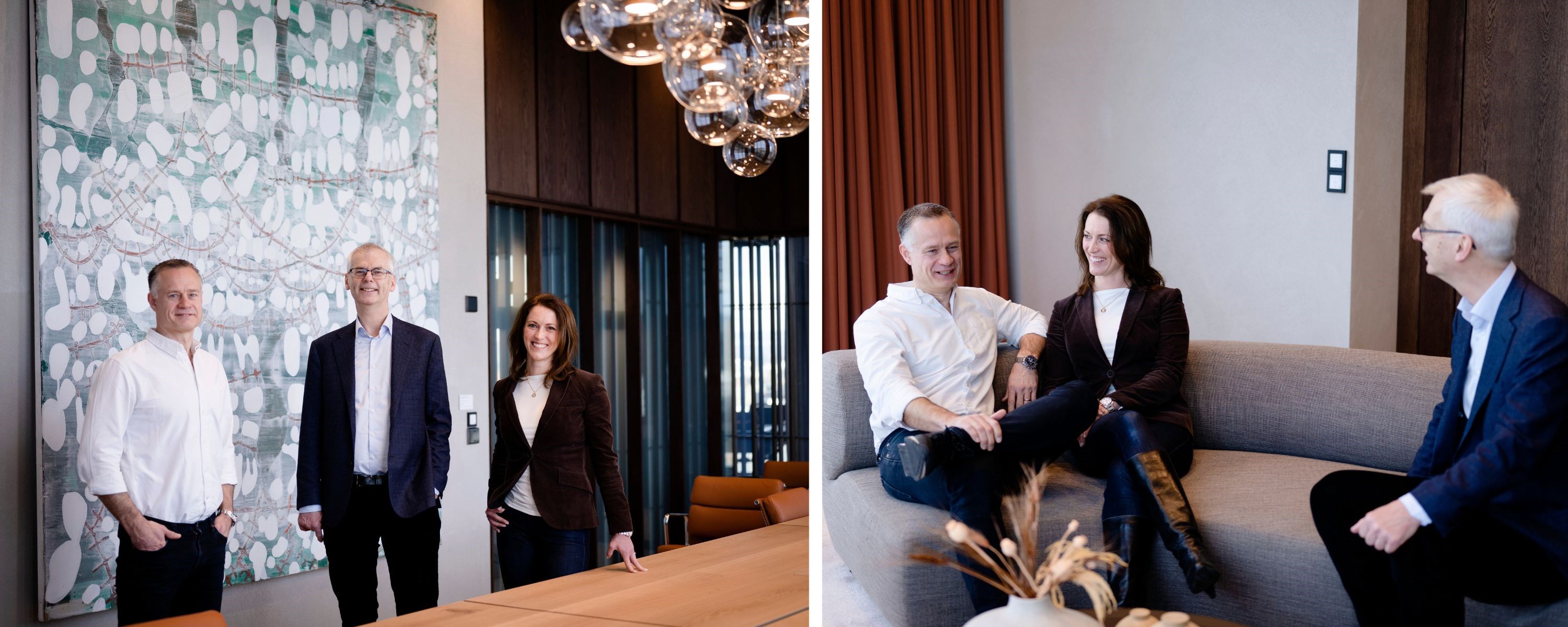 Henrik Müller-Hansen, NHH-rektor Øystein Thøgersen og Isabella Müller-Hansen. Foto: Siv Dolmen