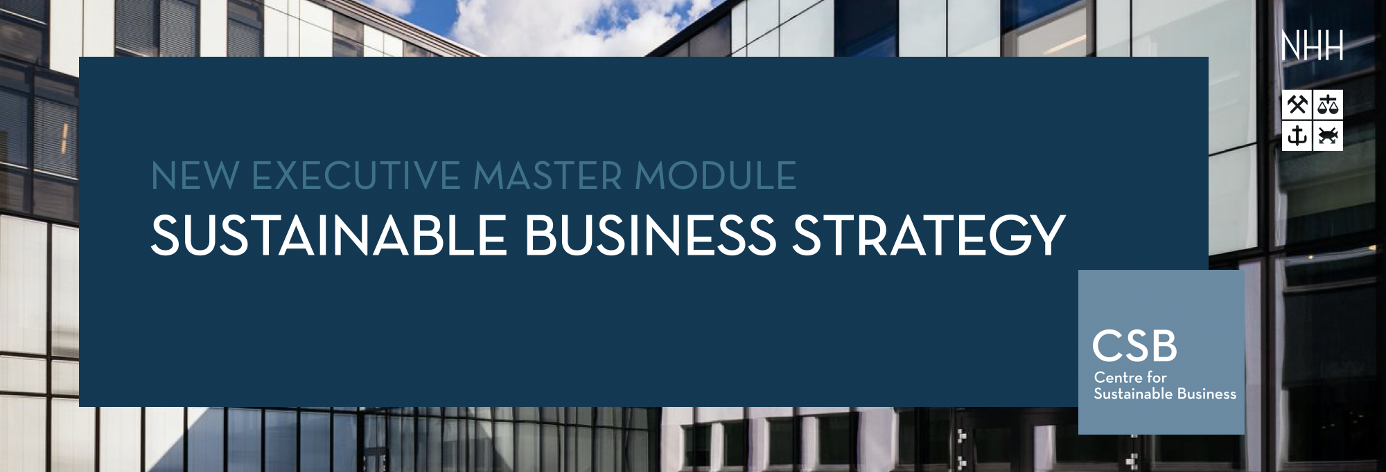 Placard with text: "New Executive Module"