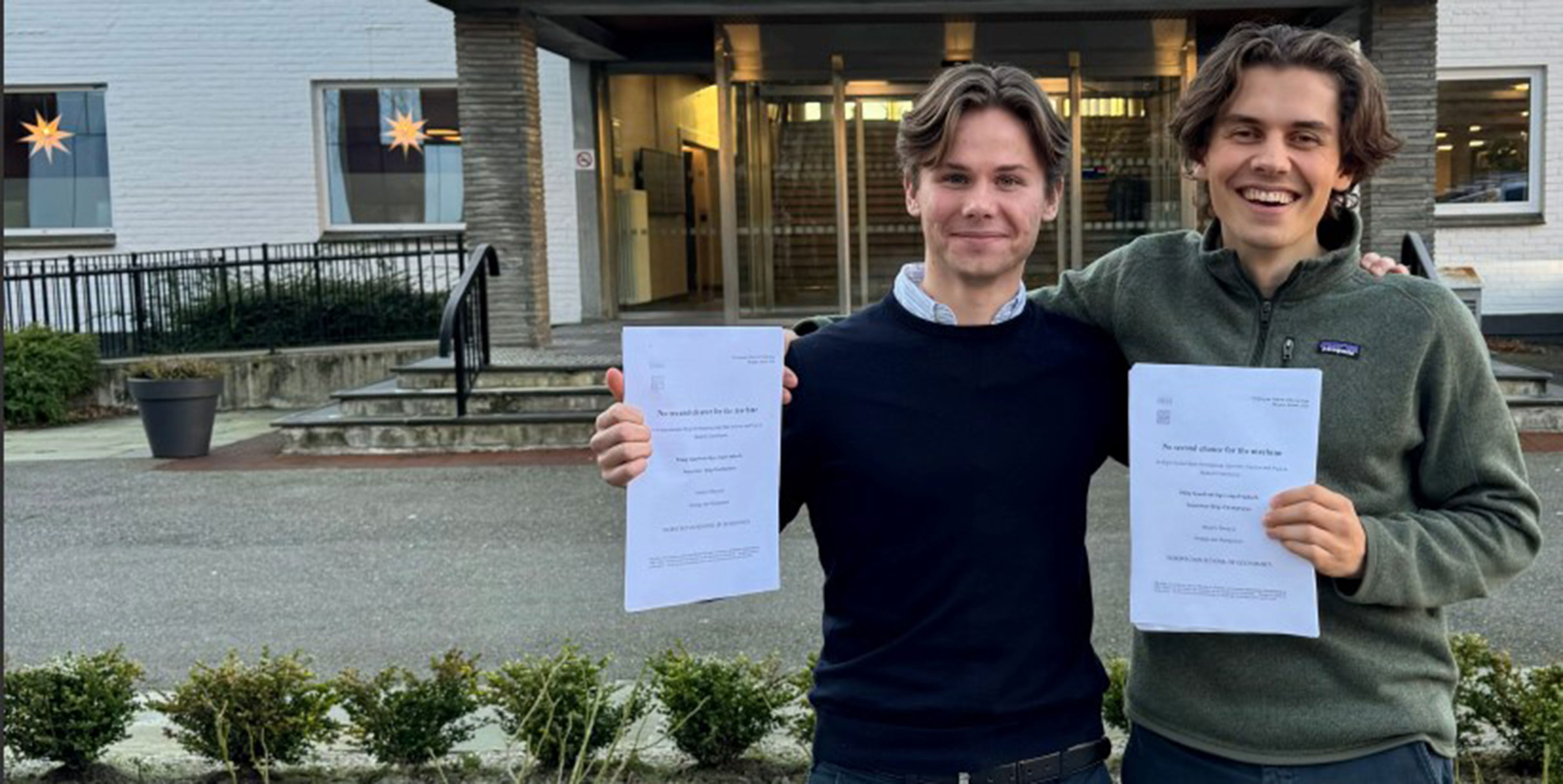 Master students Philip Samell and Sigve Angell Spikseth