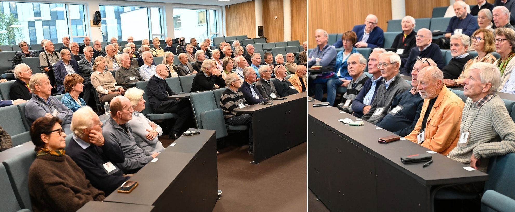 1966-kullet (og noen ledsagere) samlet i Auditorium N, 60 år etterpå