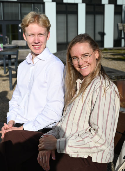 Student Håkon Rye med mentor Kaja Brodtkorb