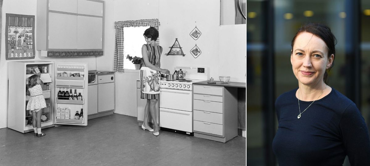 Frå heimeverande husmødrer på 1950-talet til massiv yrkesdeltaking blant gifte kvinner: Det store skiftet skjedde ikkje blant single kvinner, men då gifte kvinner gjekk inn i lønna arbeid, viser forsking frå Jonna Olsson. Foto: Atelier Rude / Oslo museum 