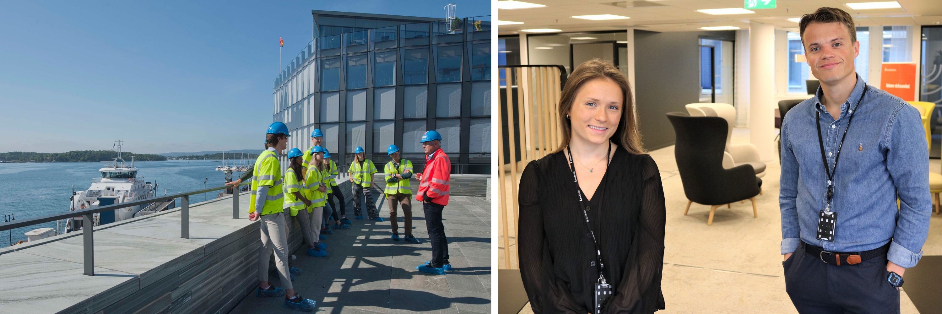 Omvisning på det nye nasjonalmuseet og Vilde Fuglestad og Anders Berland.