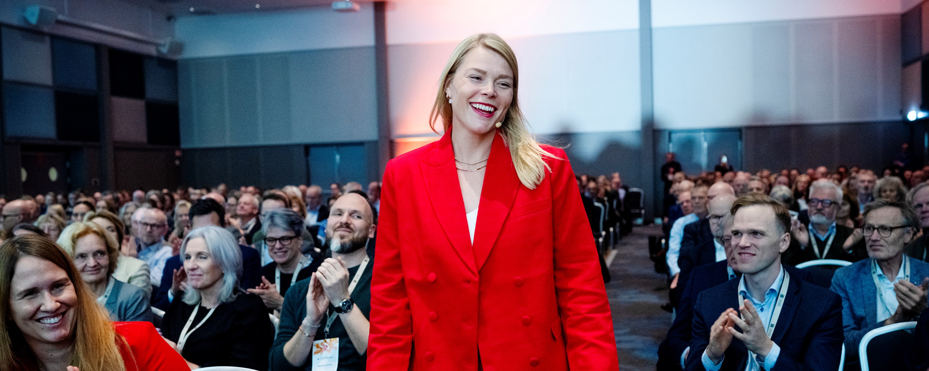 Bilde av Madeleine Bjørnestad Røed på Alumnikonferansen 2023. Foto: Siv Dolmen