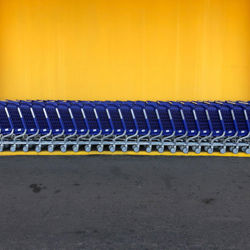 A row of shopping carts. Photo: Unsplash