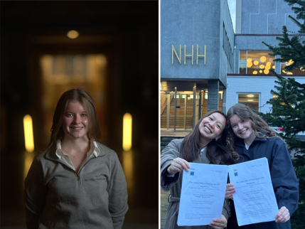 Frida S. Øverland har fått seg jobb i Accenture. Hun får med seg medforfatter på masteroppgaven, Nina Grøntoft.