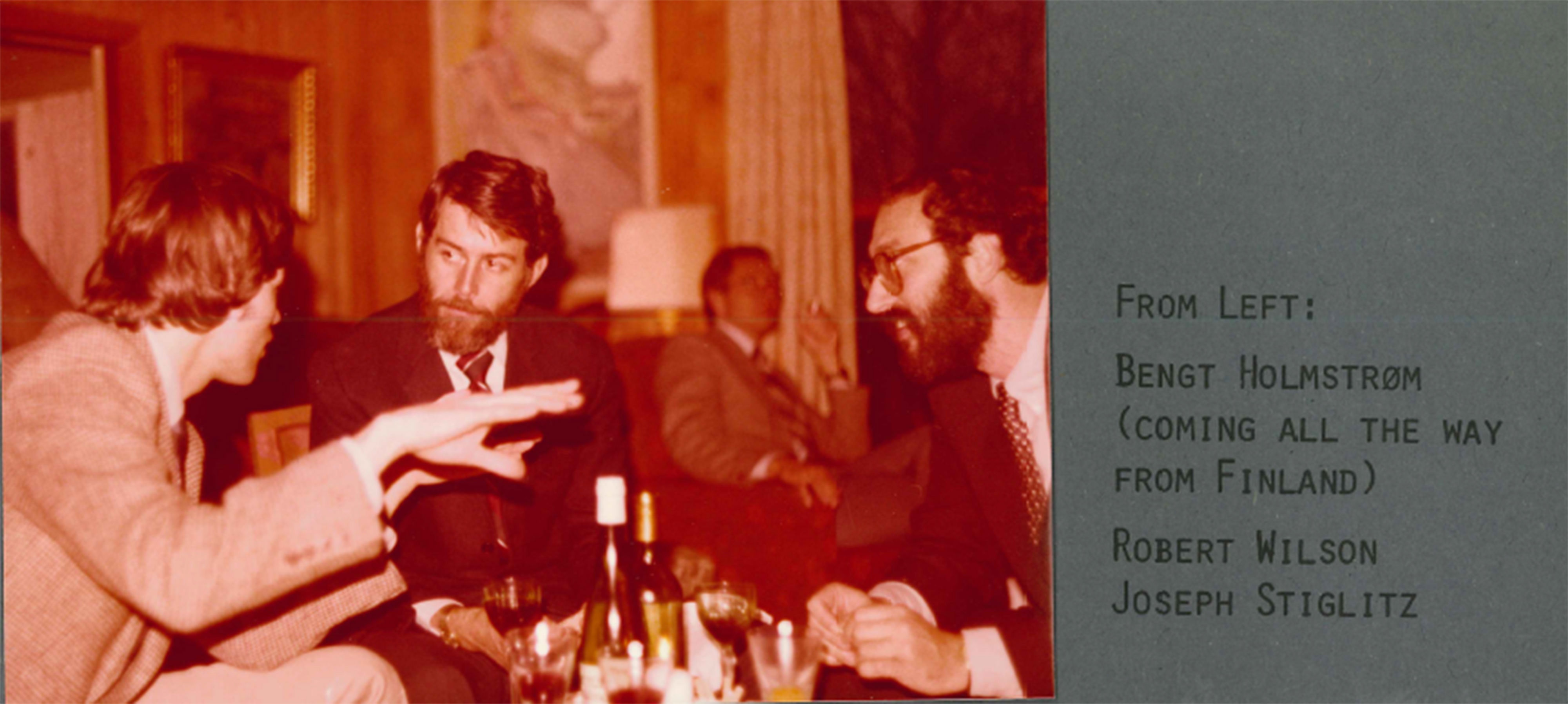 Bengt Homlmström, Robert Wilson og Joseph Stiglitz