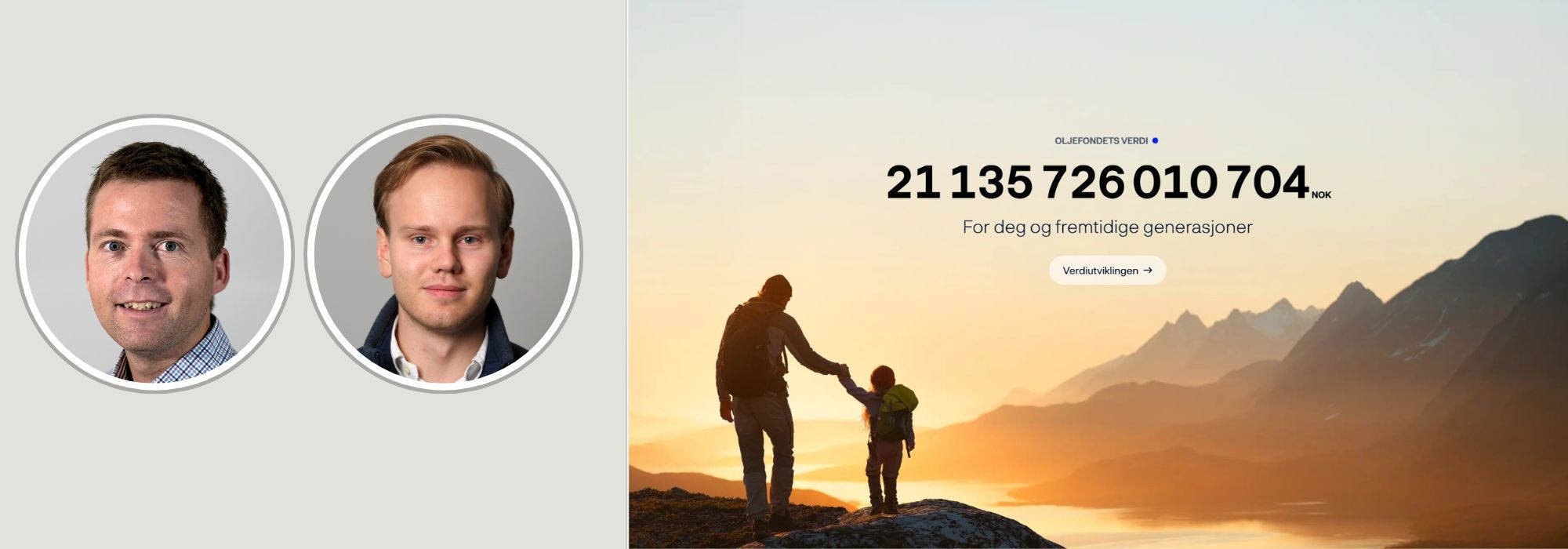 NHH researchers Trond M. Døskeland and André Wattø Sjuve have evaluated Norges Bank’s active management of the Government Pension Fund Global. Photo: NBIM