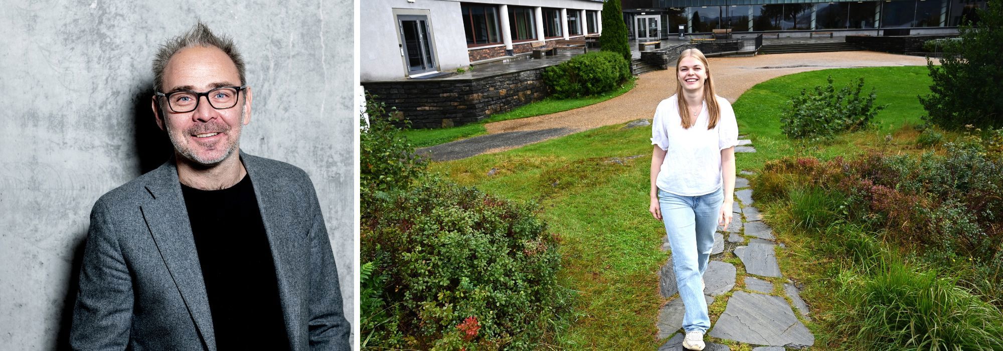 Helge Thorbjørnsen rector and Karoline Prytz Berset student