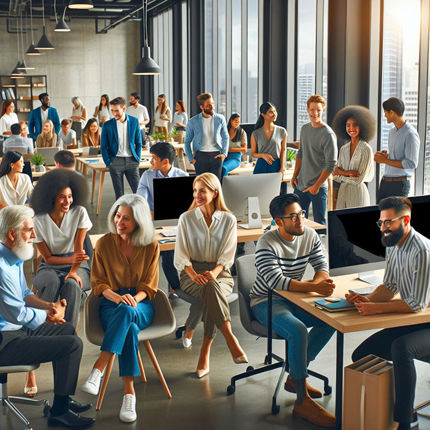 How AI thinks it would look with more seniors in the workforce.