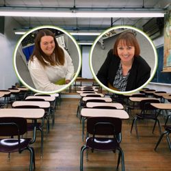 Eirin Dyngen og Hilde Fiske Hugaas. Foto: Ove Sjøstrøm