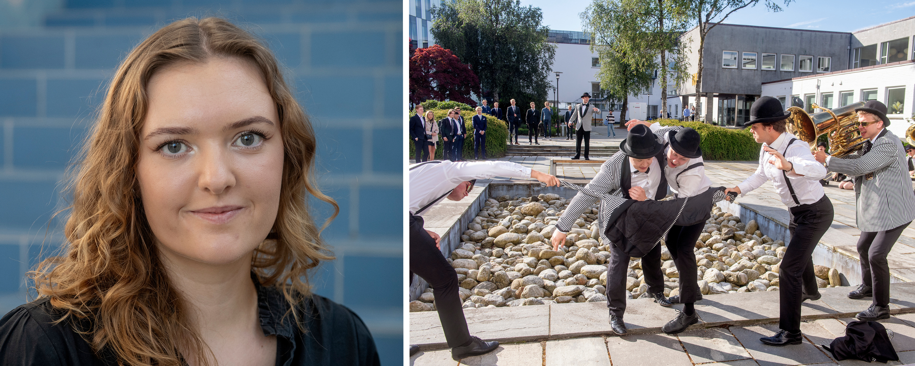 Kvinnelig student skal begynne på NHH. Korps spiller på åpningsdagen. 