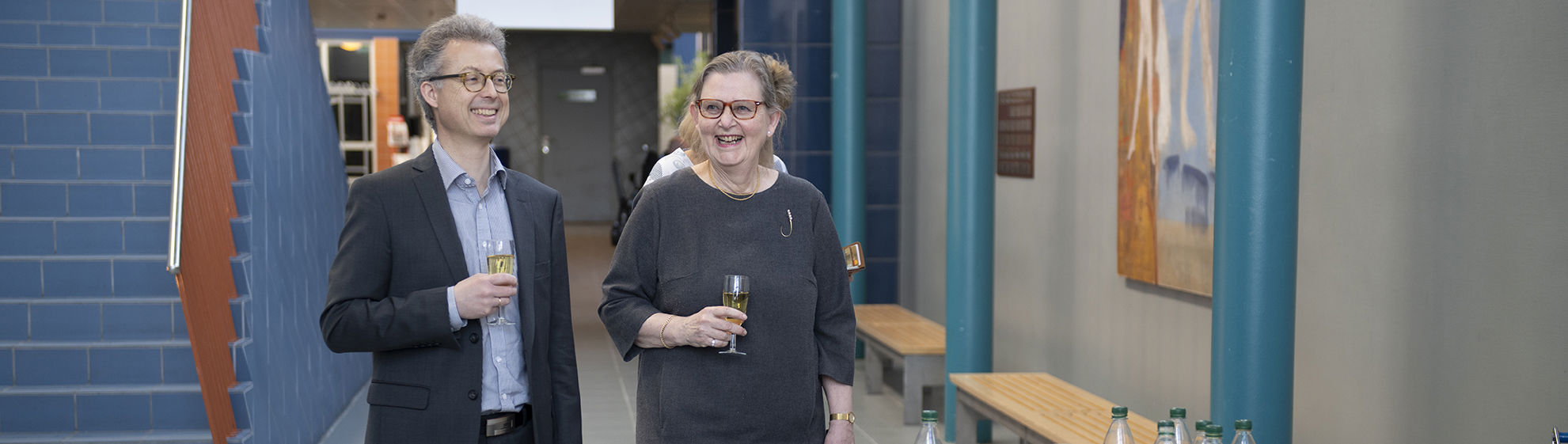 Jarle Møen, leder ved Institutt for foretaksøkonomi, og Siri Pettersen Strandenes.