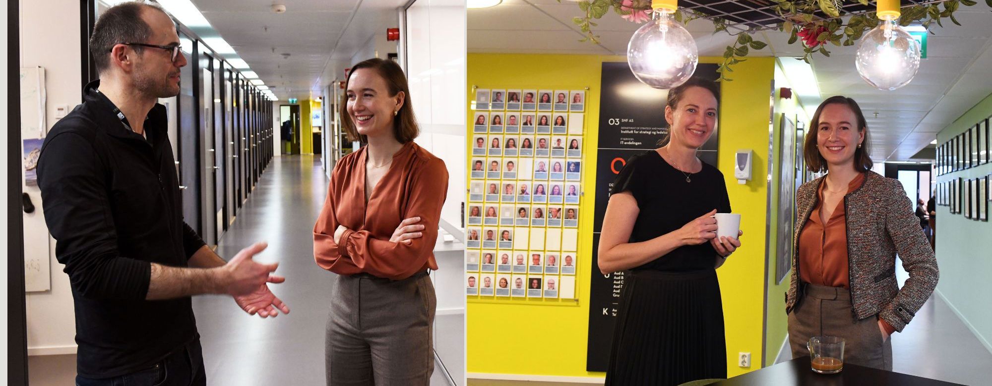 Tove Forsbacka with colleagues Richard Foltyn and Jonna Olsson, both Associate Professors at the Department of Economics.