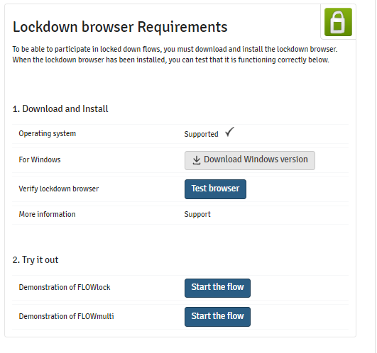 Screenshot test FLOWlock