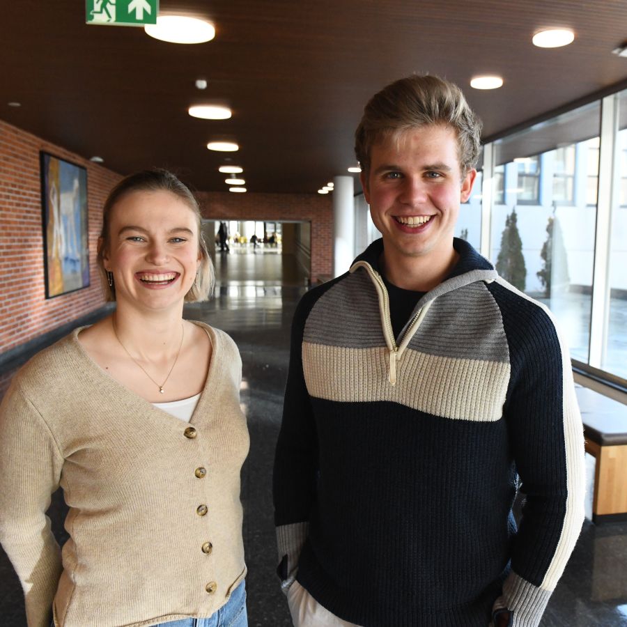 NHH students Kaja Harestad and Harald Hannevik 