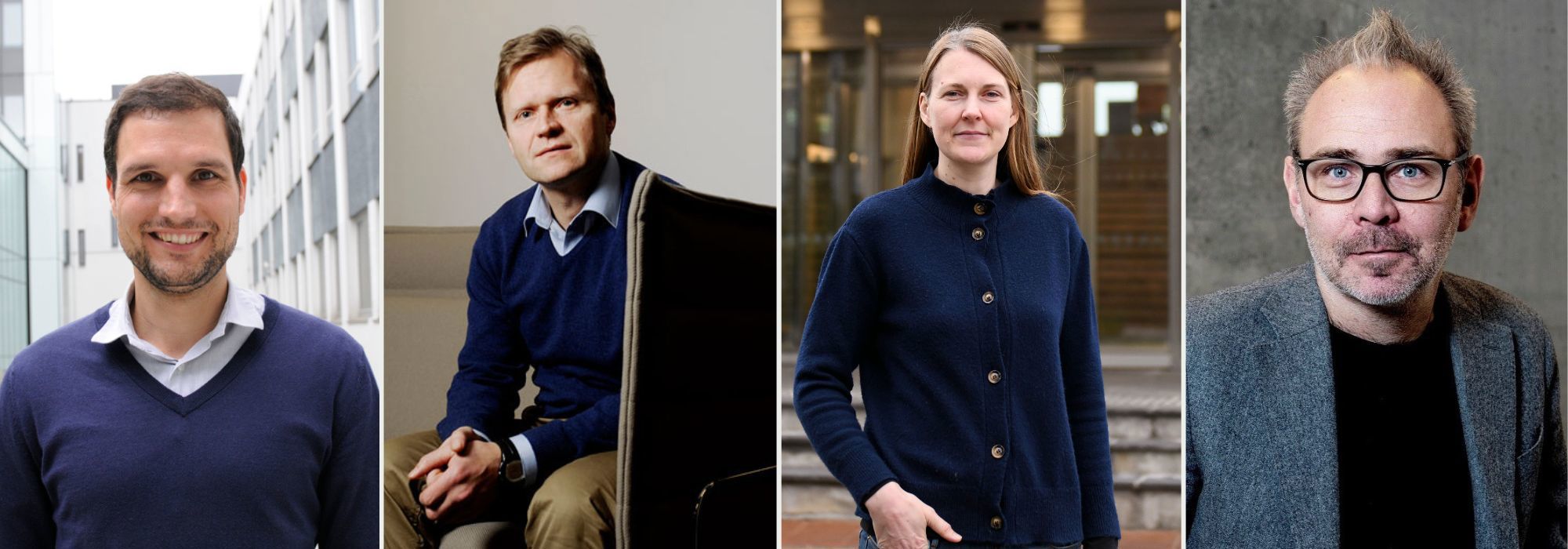 Steffen Juranek (left), Kurt R. Brekke and Katrine V. Løken have been appointed as new vice rectors at NHH. ` I’m truly excited to begin my term as rector together with this strong new team ´, says incoming rector Helge Thorbjørnsen.