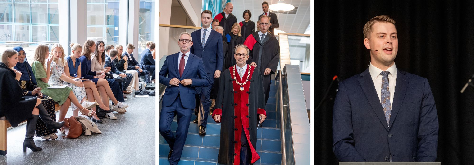 Mathias Wæiseth, Helge Thorbørnsen og rektoratet, samt studenter NHH