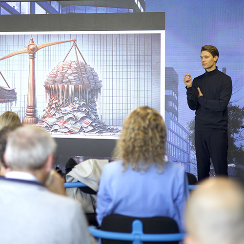 Undervisning på executive-programmet  Brytningstid. Foto: Ove Sjøstrøm