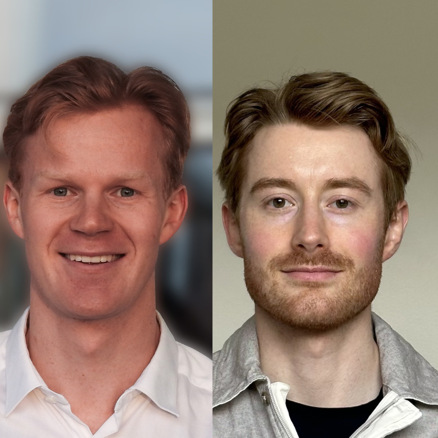 Tellef Fladmark Larsen (øverst) og  Einar Johan Melsom