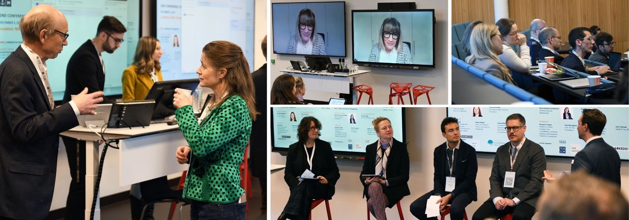 Knut Kjær, the founding chief executive officer of Norges Bank Investment Management (NBIM), and Professor Annette Alstadsæter (NMBU), Assistant Professor at NHH Elisa Casi-Eberhard who organized the conference. The Panel: Professor Caren Sureth-Sloane Professor (Paderborn University), Luise Hölscher (German Ministry of Finance), Sebastien Akbik Corporate Governance Analyst (UN PRI) and Karl Berlin Partner, Corit Advisory_ Sigrid Folkestad