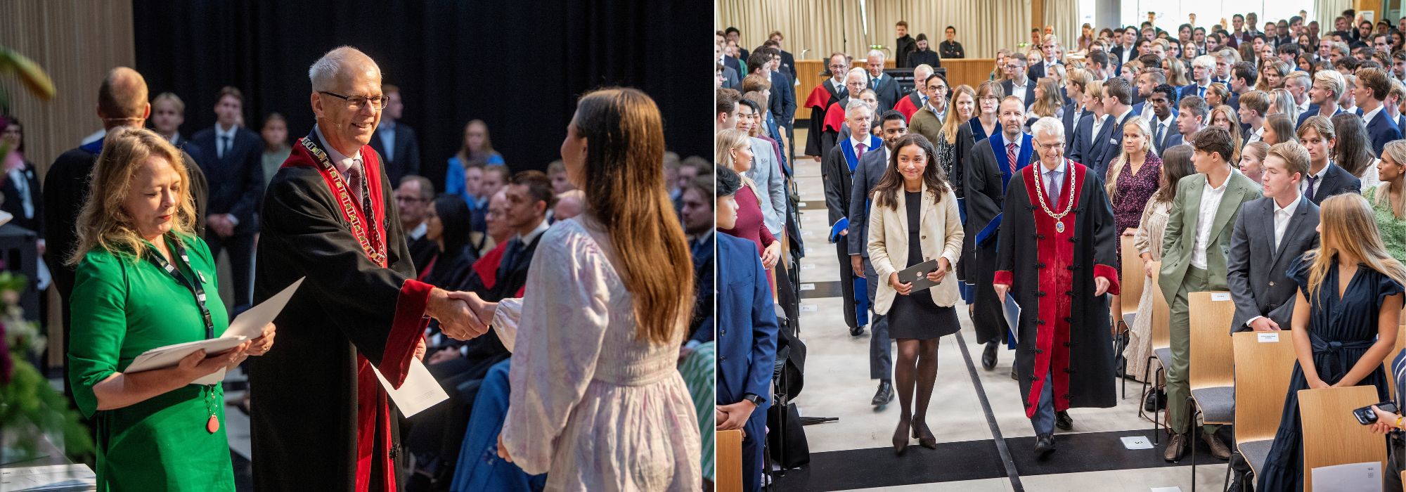 Høytidelig immatrikulering fra 2024 og 2023. 