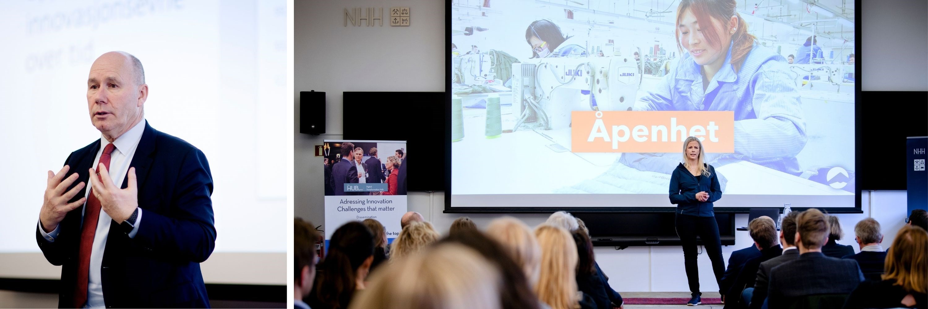 Tor W. Andreassen og kommunikasjonssjef Ida Kristine Moe i Stormberg. 