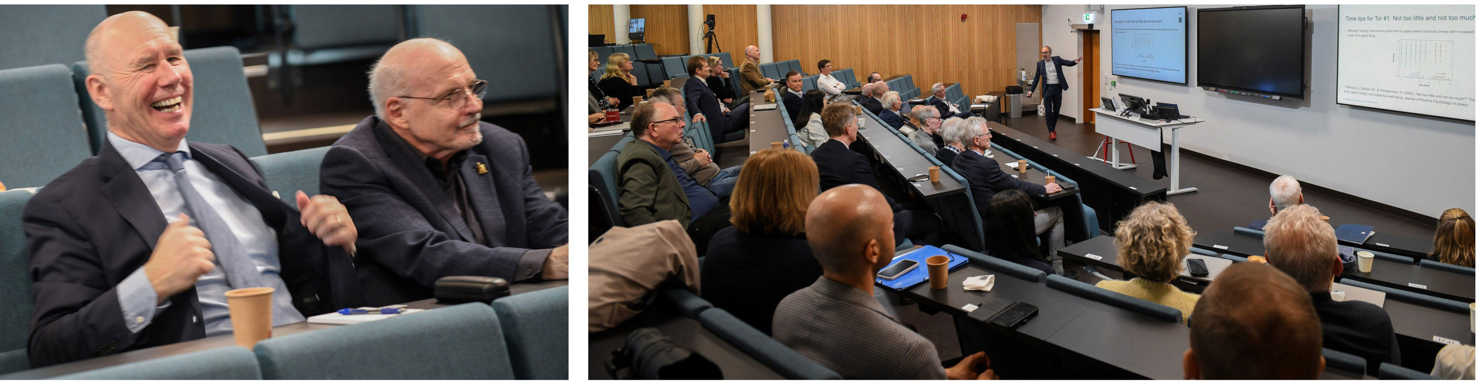 Collage of photos from seminar showcasing Tor Wallin Andreassen