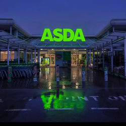 An ASDA store front at night. Photo: ASDA press photo