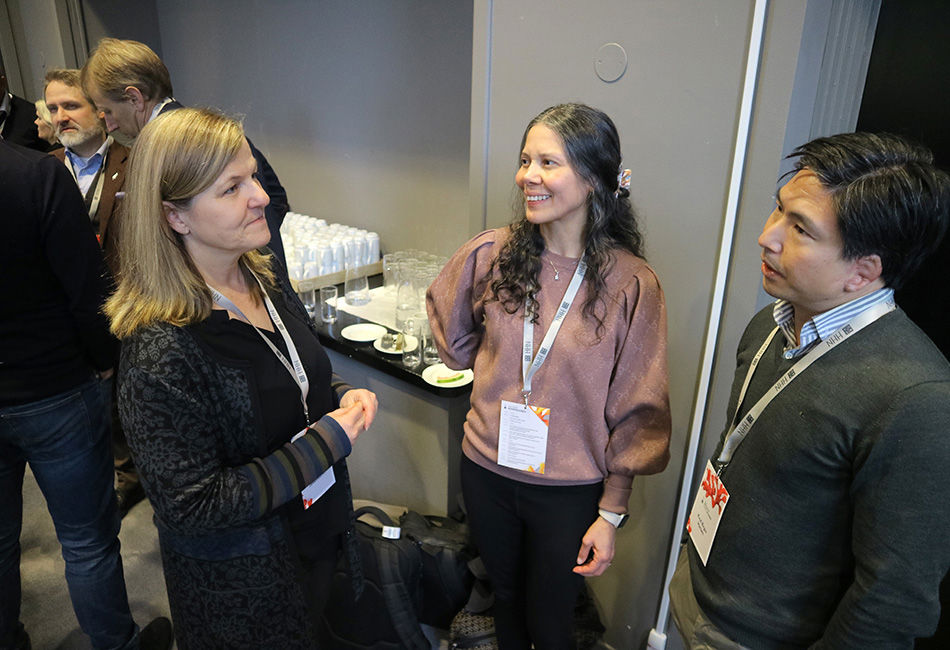 Helga Jóhannsdóttir fra Rarik, Valeria Høigjelle fra Equinor og Knut Birger Hansen fra bioteknologiselskapet Roche.