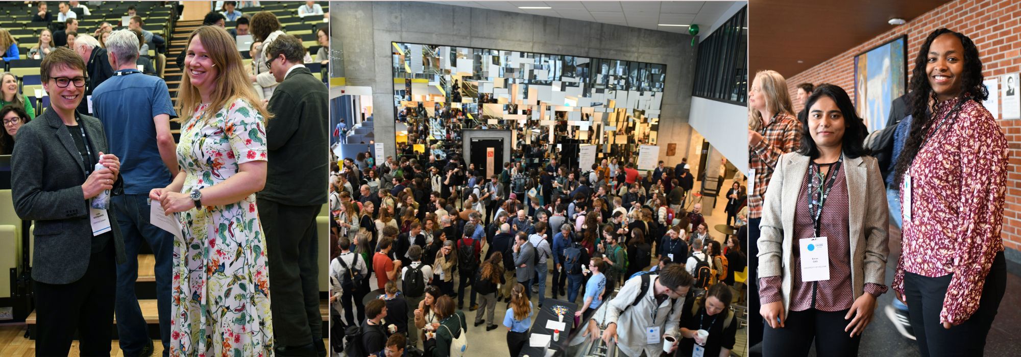 EAERE President-Elect EAERE Linda Nøstbakken (Statistics Norway and NHH) and Professor Aline Bütikofer (NHH), chair of the Local Organizing Committee, Emon Das (University of Helsinki) and Tigist Woldetsadik Sommeno (SNF).
