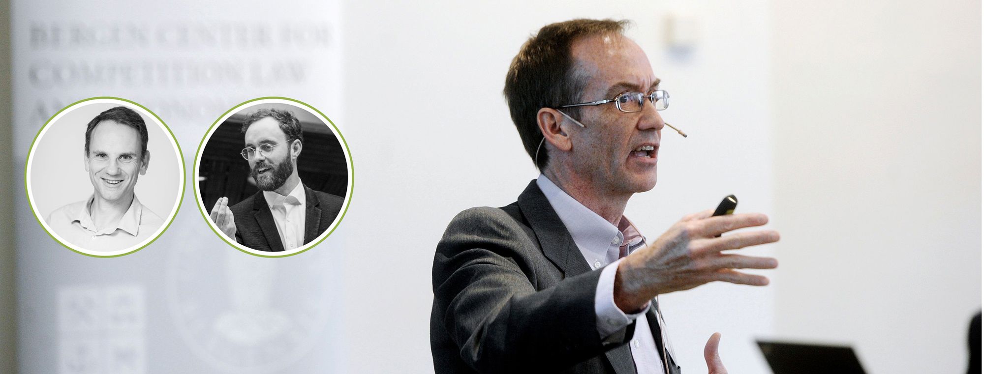 Professor Joseph Harrington joined the first BECCLE Conference on Competition Policy in 2015, at NHH Norwegian School of Economics. Key note speakers at the 2024 conference are Frank Verboven, University of Leuven (left) and Thibault Schrepel, Vrije University of Amsterdam. Photo: Helge Skodvin (2015)