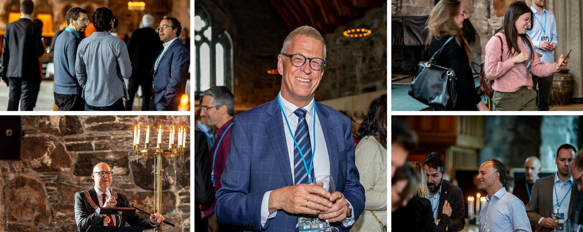 NHH is hosting the 44th annual European Accounting Association congress with 1 100 participants. Tuesday night there was mingling in Håkonshallen.  `The conference provides an enormous opportunity to make contacts internationally, said Finn Kinserdal, Head of Department for Accounting, Auditing and Law is responsible for the EAA congress in Bergen. Photo: Tone Lise Mossestad